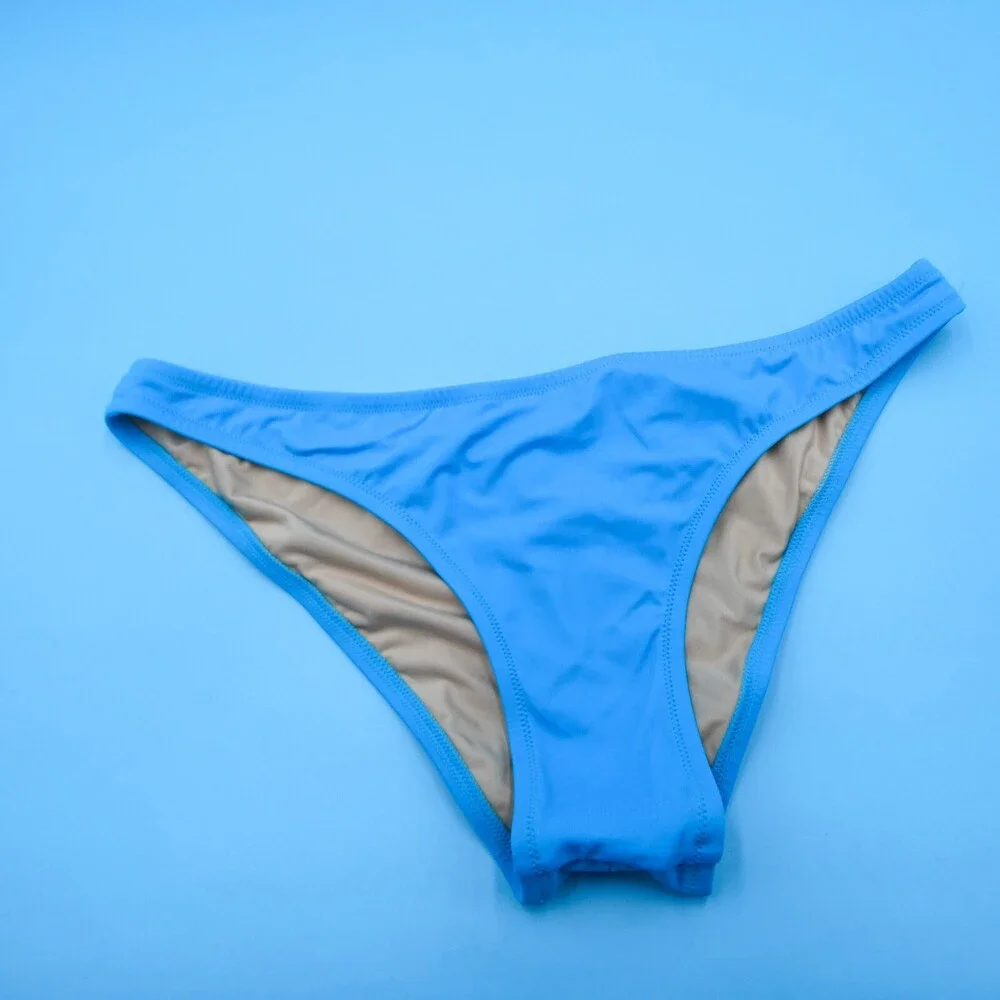 Victorias Secret XL Blue Brazilian Low Rise Bikini Bottom Swimwear Beach‎ Women